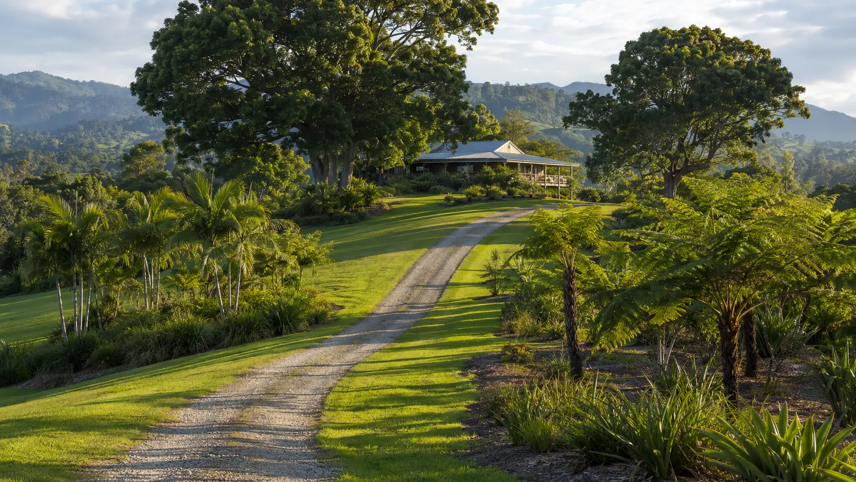 Gardens and landscape around Clunes, Northern Rivers NSW